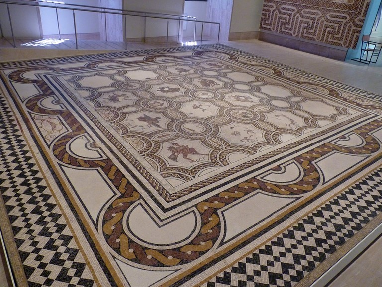 Mosaico de las estaciones y los meses. Hellin. Arte romano (S. III). MAN ( Museo Arqueológico Nacional)